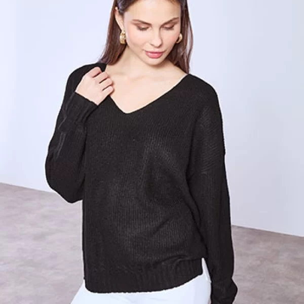 Πουλόβερ ασύμμετρο με V λαιμόκοψη SQ1556.4599+1