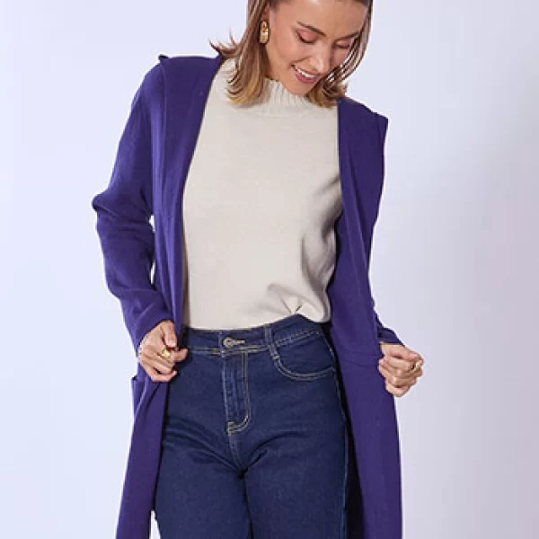 Ζακέτα πλεκτή με κουκούλα WT7910.5795+4