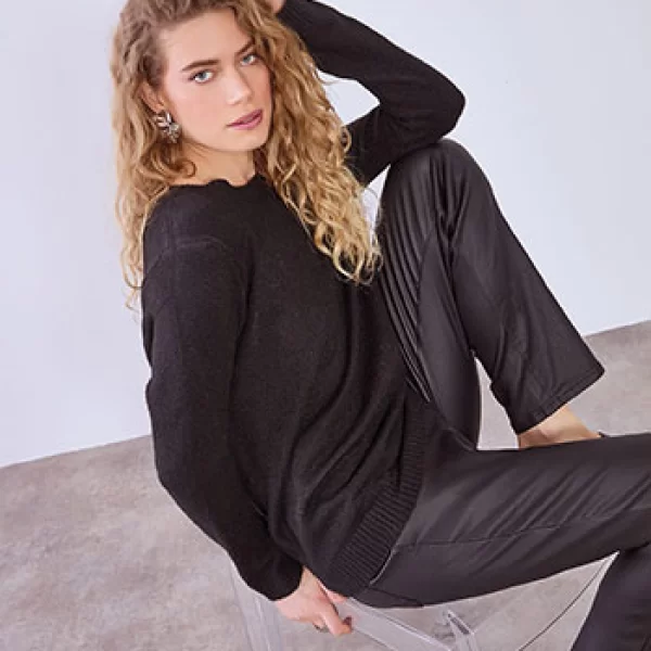 Πουλόβερ με στρογγυλή λαιμόκοψη WT7616.4222+1