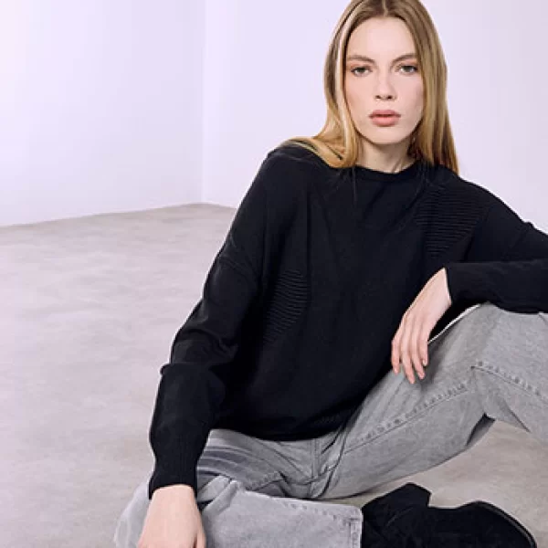 Πουλόβερ με ανάγλυφες καρδιές SQ7572.4611+1