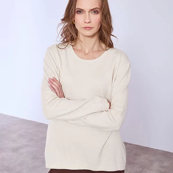 Πουλόβερ με γυριστό τελείωμα SQ1042.4321+6