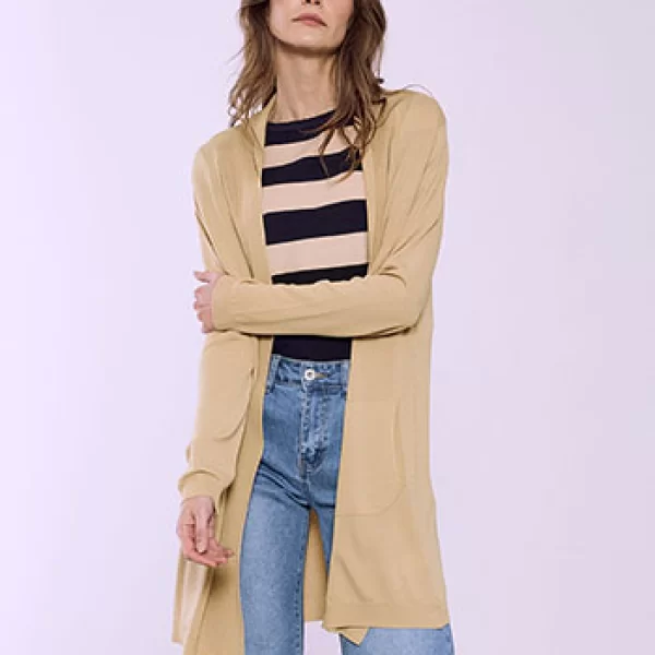 Ζακέτα μακριά με τσέπες SQ7616.5330+4