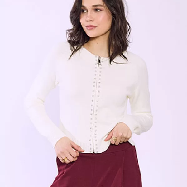 Ζακέτα με πέτρες strass SQ7932.5923+3