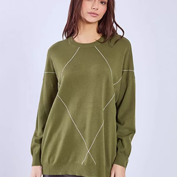 Πουλόβερ με μεταλλικές λεπτομέρειες SQ7642.4302+5