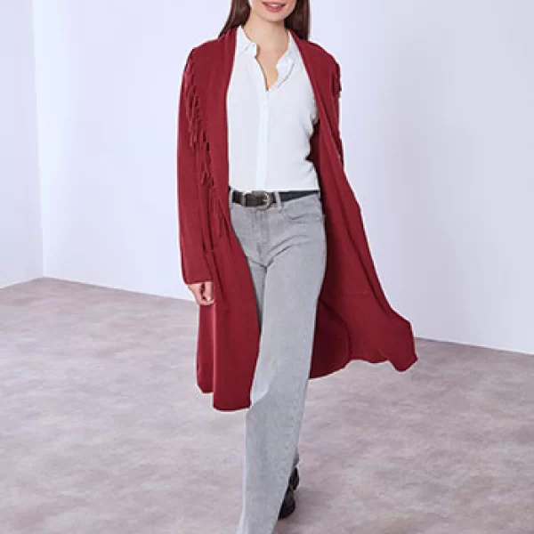 Ζακέτα με κρόσσια WT7910.5750+5