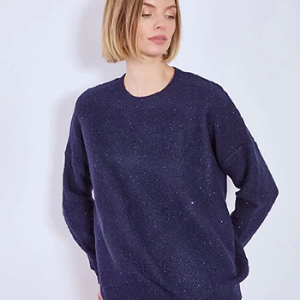 Πουλόβερ μεταλλιζέ με παγιέτες WT7616.4061+7