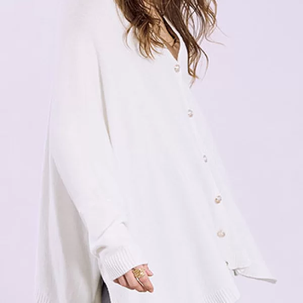 Ζακέτα ασύμμετρη oversized SQ7587.5000+4