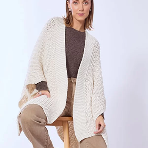 Ζακέτα με χοντρή πλέξη WT7620.5684+4