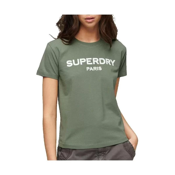 T-shirt με κοντά μανίκια Superdry T-shirt Sport Luxe kaki
