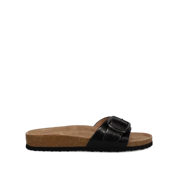 Μαύρο σανδάλι footbed