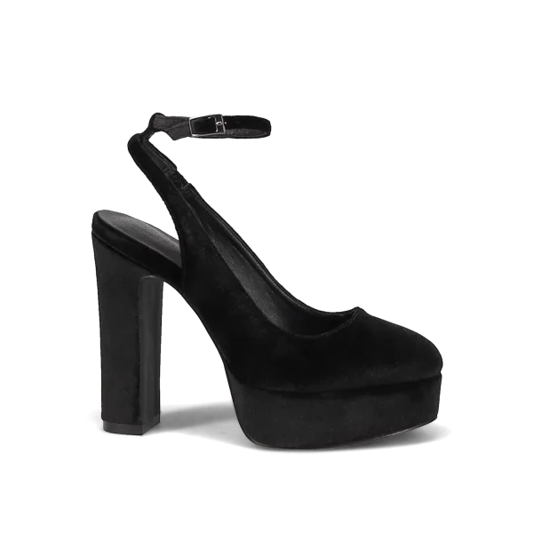 Μαύρη βελούδινη γόβα