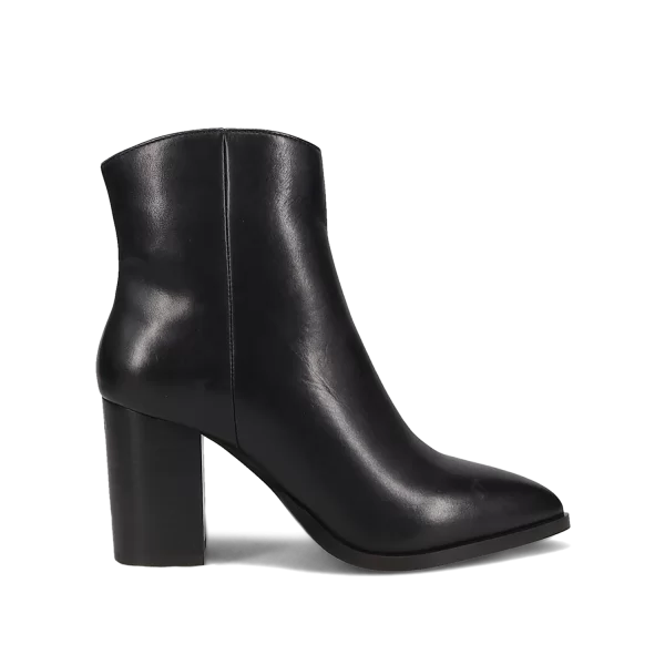 Μαύρο δερμάτινο western μποτάκι