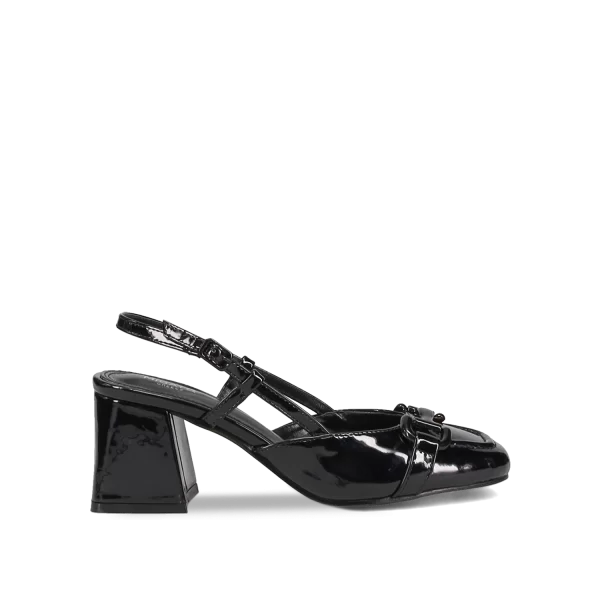 Μαύρη λουστρινένια εξώφτερνη γόβα