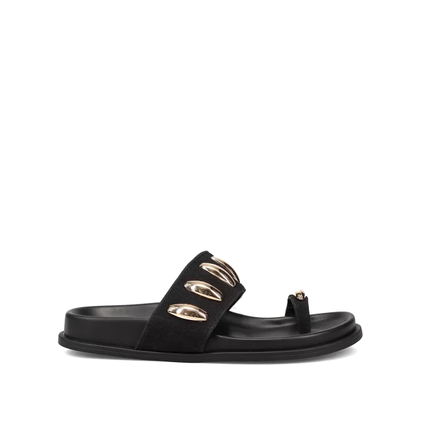 Μαύρο footbed σανδάλι