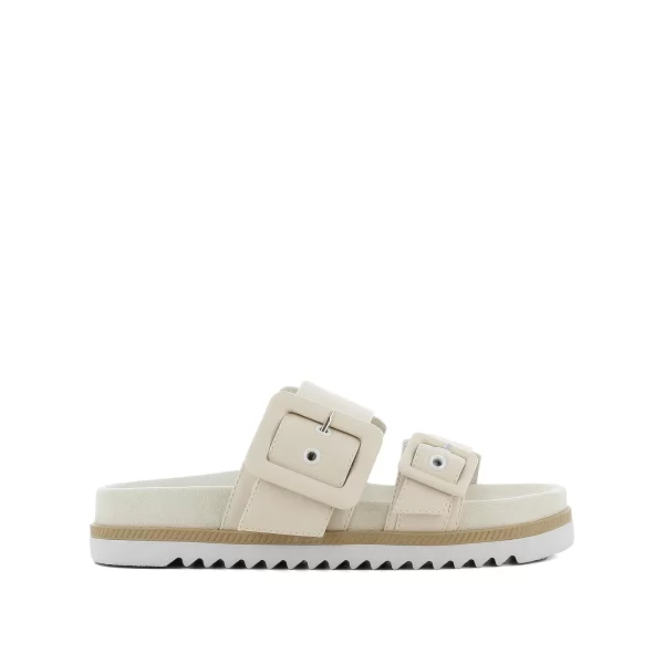 Μπεζ footbed σανδάλι