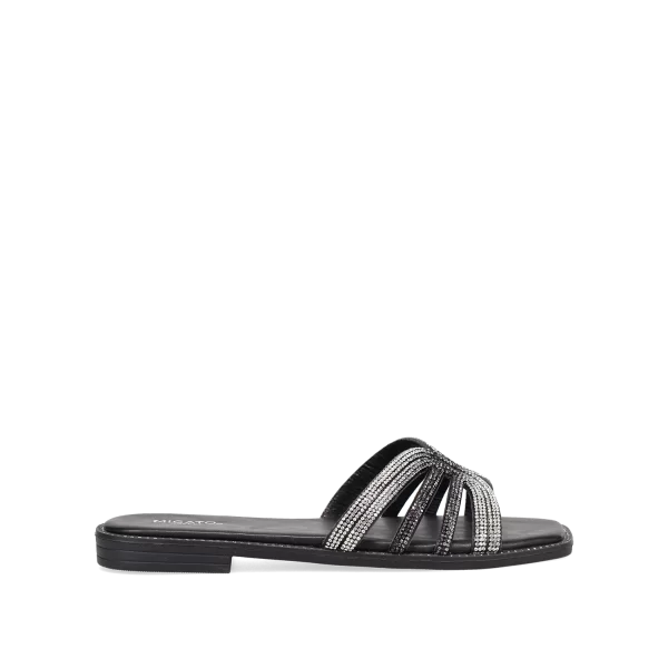 Μαύρο σανδάλι με στρας