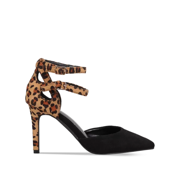 Μαύρη γόβα με λεοπάρ