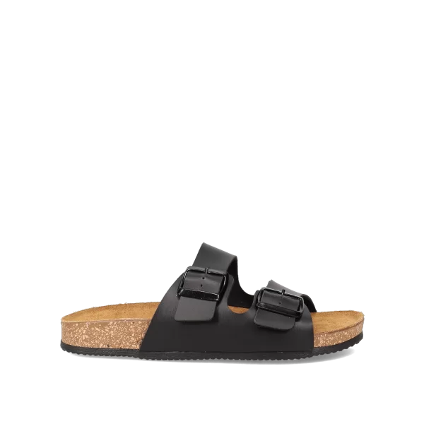 Μαύρο footbed σανδάλι