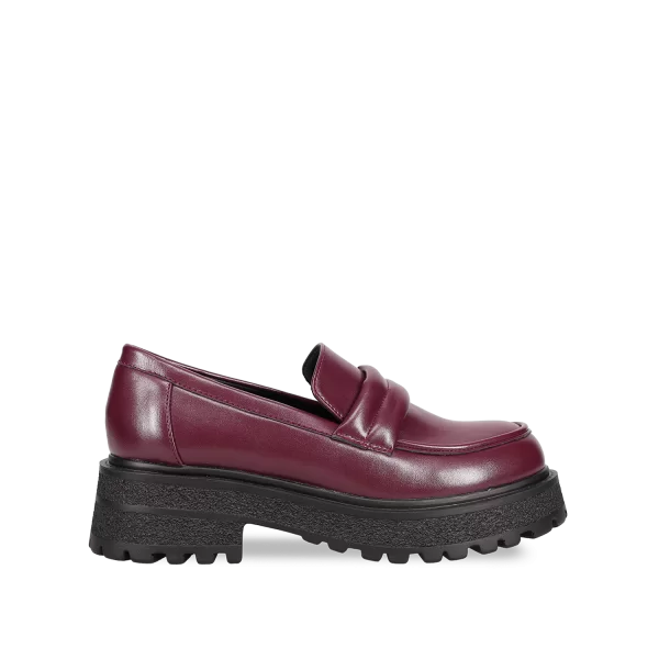Μπορντώ chunky loafer
