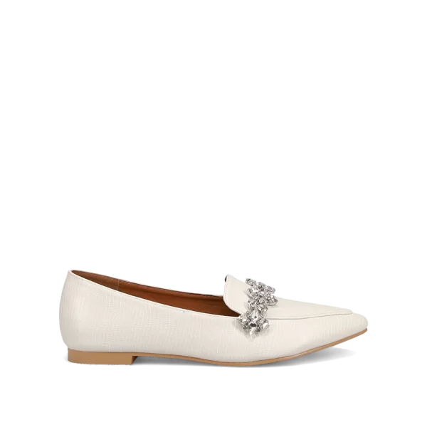 Εκρού μυτερό loafer