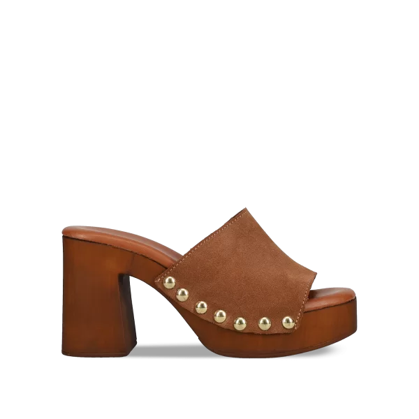 Ταμπά δερμάτινο mule τσόκαρο