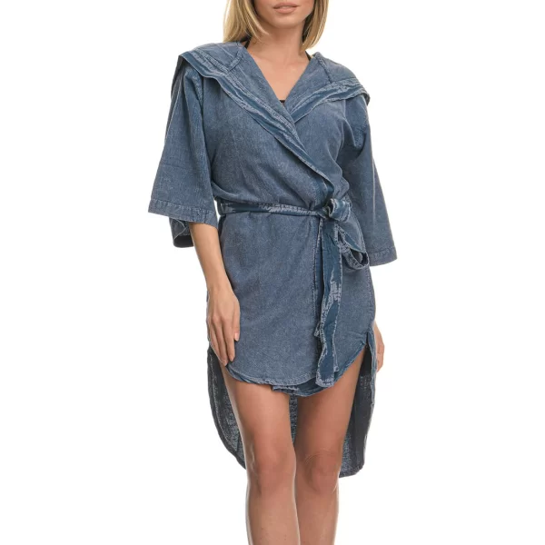 Μπλε τουνίκ με κουκούλα