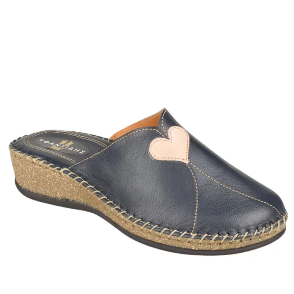 Γυναικείες Δερμάτινες Παντόφλες | Υφαντίδης | Αερόσολες | 111355 | Μπλε