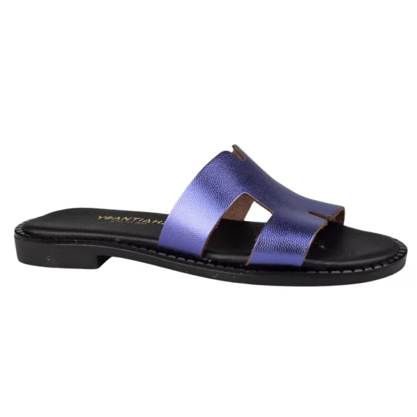 Γυναικεία Δερμάτινα Σανδάλια | Υφαντίδης | 127572 | Μωβ