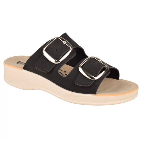 Γυναικείες Ανατομικές Παντόφλες Με Δύο Τόκες | VESNA | 880433 | Μαύρο