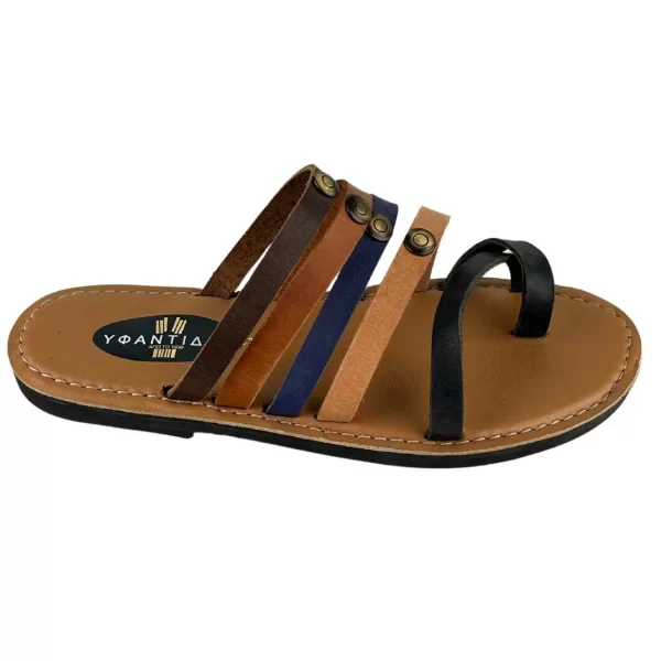 Γυναικείες Δερμάτινες Παντόφλες Εξόδου |Υφαντίδης |680994|Ταμπά