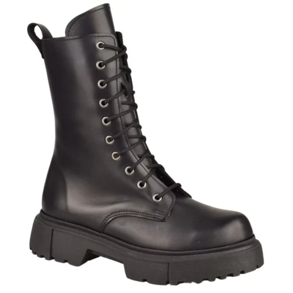 Γυναικεία Δερμάτινα Μποτάκια | Υφαντίδης | 101201 | Μαύρο