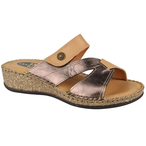 Γυναικείες Δερμάτινες Παντόφλες | Υφαντίδης | Αερόσολες | 111172 | Μπεζ