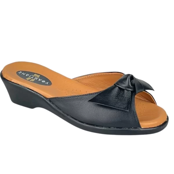 Γυναικείες Δερμάτινες Παντόφλες | Ανατομικές | Υφαντίδης | 110118 | Μαύρο