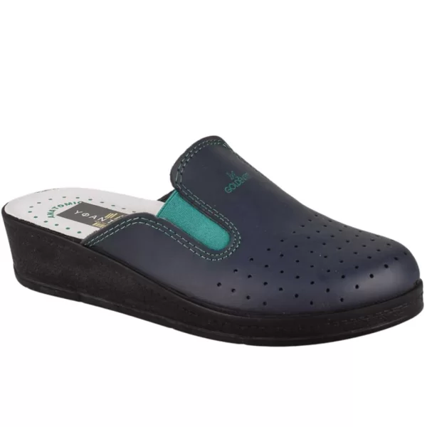 Γυναικεία Δερμάτινα Σαμπό | Ανατομικά | Υφαντίδης | 460804 | Μπλε