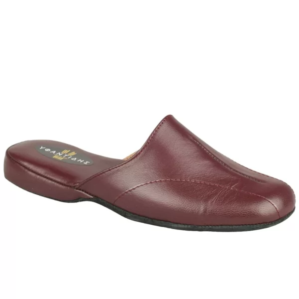 Γυναικείες Δερμάτινες | Παντόφλες | Σπιτιού | Υφαντίδης | 110403 | Μπορντό