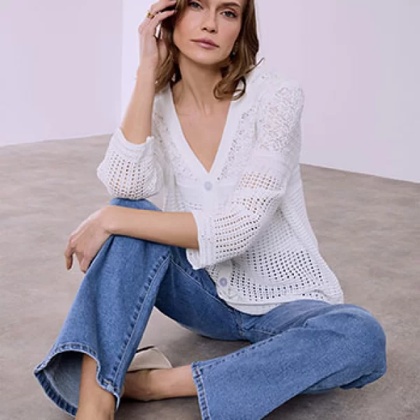 Ζακέτα διάτρητη με βισκόζη SQ7616.5535+2