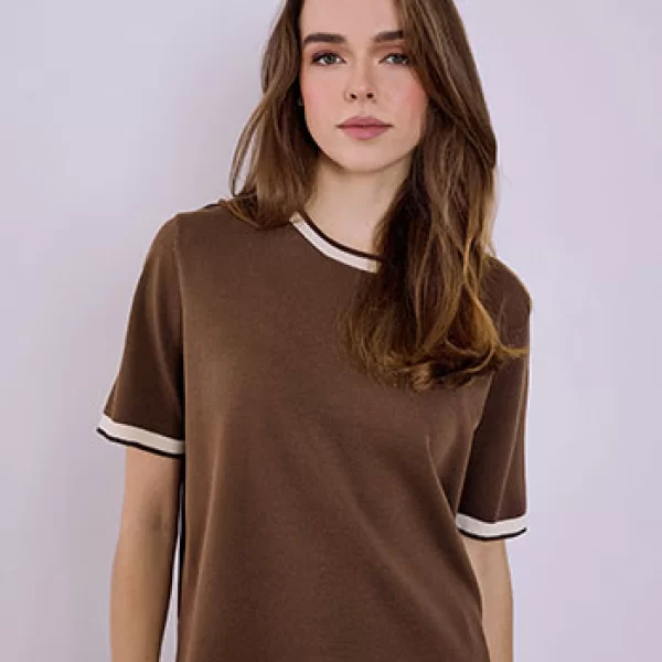 Τοπ πλεκτό κοντομάνικο SQ7583.4120+3