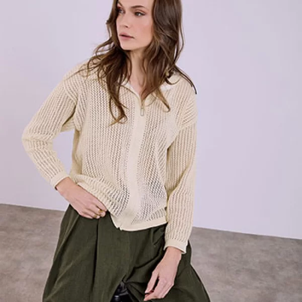 Ζακέτα διάτρητη με κουκούλα SQ7693.5615+4