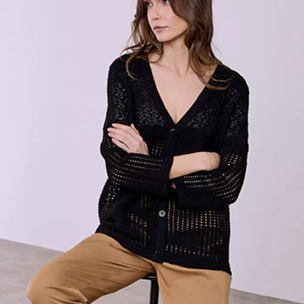 Ζακέτα διάτρητη με βισκόζη SQ7616.5535+1