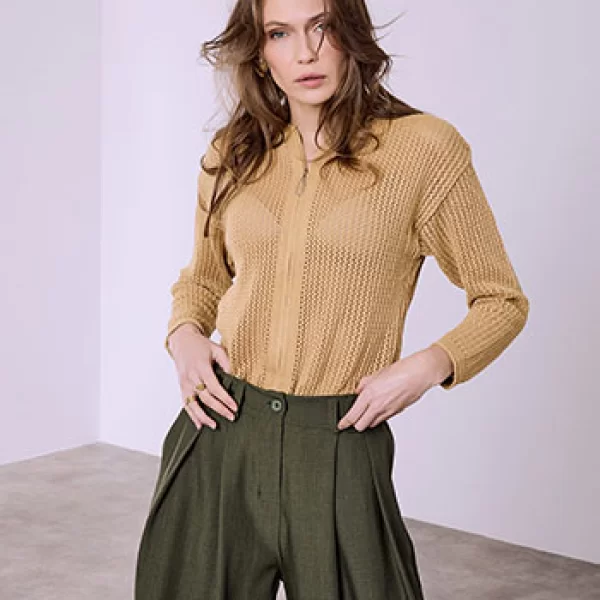 Ζακέτα διάτρητη με κουκούλα SQ7693.5615+2