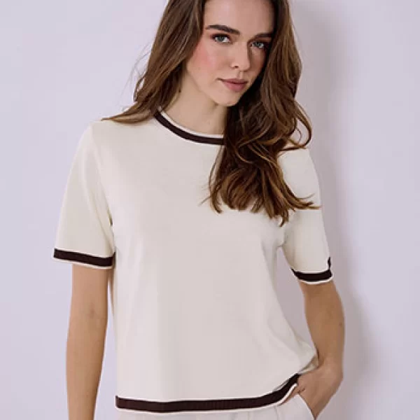 Τοπ πλεκτό κοντομάνικο SQ7583.4120+4