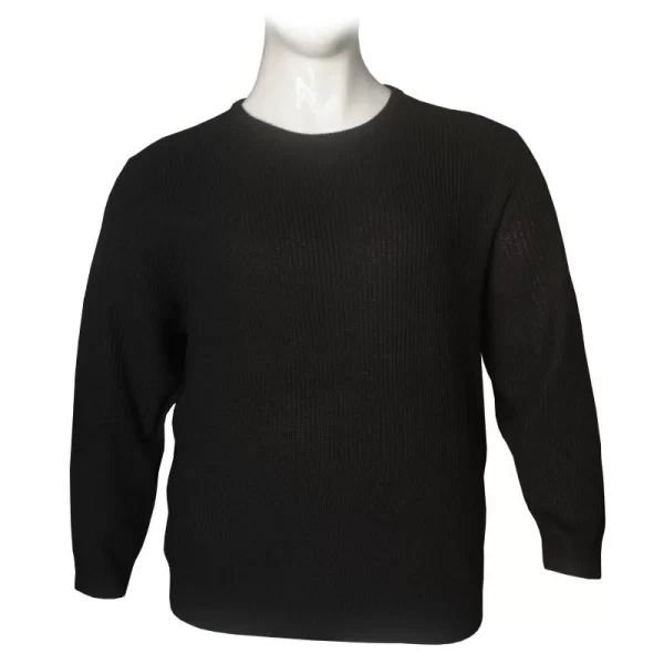 Πλεκτό πουλόβερ λαιμόκοψη της Jack & Jones - Coal Black