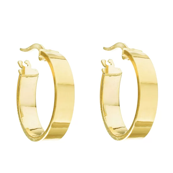 Σκουλαρίκια Κρίκοι σε Κίτρινο Χρυσό κ14 1.6cm Gatsa ΣΚ0710