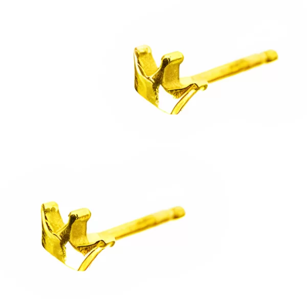 Σκουλαρίκια Κίτρινα Χρυσά Κορώνα κ14 Gatsa κωδ ΣΚ4038