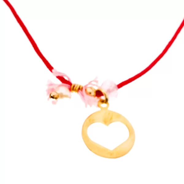 Κολιέ Κίτρινο Χρυσό Καρδιά κ14 Gatsa κωδ ΚΛ3182