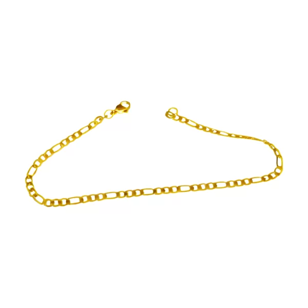 Αλυσίδα ποδιού σε κίτρινο Ατσάλι 25cm Gatsa κωδ b42