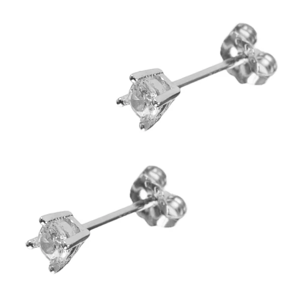 Σκουλαρίκια Γυναικεία Ασήμι 925 Καρφωτά με zircon 2.5cm Gatsa 234-1