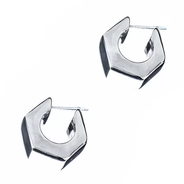 Σκουλαρίκια Κρίκοι σε Λευκόχρυσο κ14 Gatsa κωδ ΣΚ4612