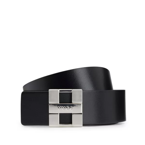 Γυναικεία Δερμάτινη Zita Ζώνη Διπλής Όψεως Μαύρη/Καφέ Hugo 50503448-002