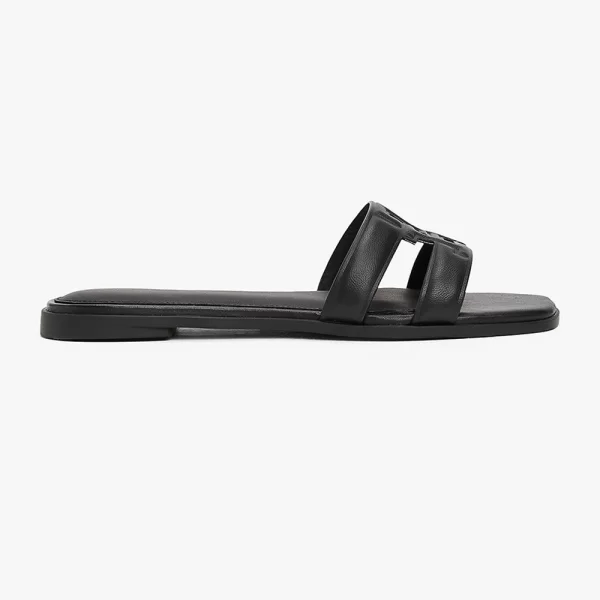 TOMMY HILFIGER TH LOGO STRAP MULE FW0FW08671-BDS Black